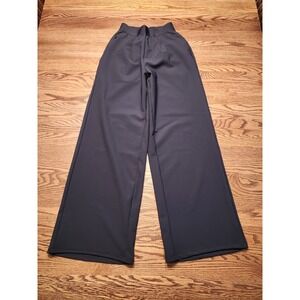 Good American Black Pull-on Elastic Waist Wide Leg Trouser Size XS Pleated